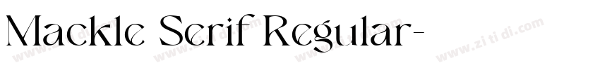 Mackle Serif Regular字体转换